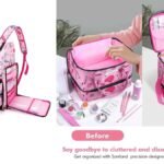 SAVILAND Pink Nail Organizer Bag Features